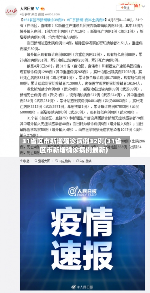 31省区市新增确诊病例32例(31省区市新增确诊病例最新)