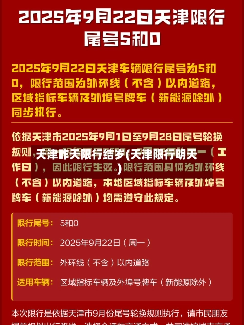 天津昨天限行结岁(天津限行明天)-第2张图片