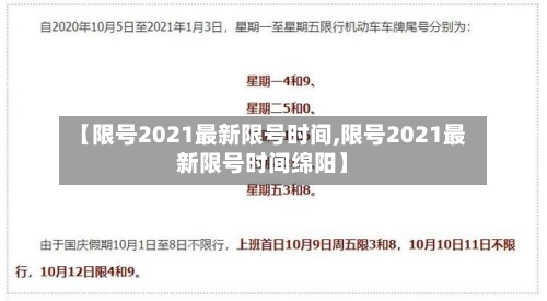 【限号2021最新限号时间,限号2021最新限号时间绵阳】