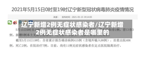 辽宁新增2例无症状感染者/辽宁新增2例无症状感染者是哪里的