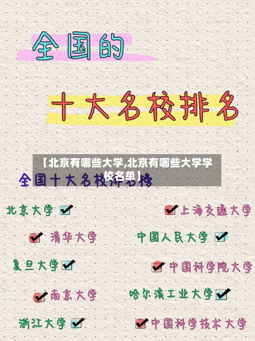 【北京有哪些大学,北京有哪些大学学校名单】