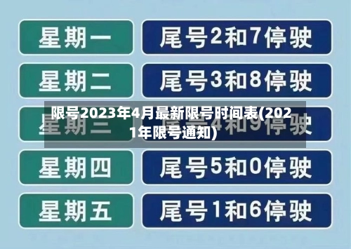 限号2023年4月最新限号时间表(2021年限号通知)-第2张图片