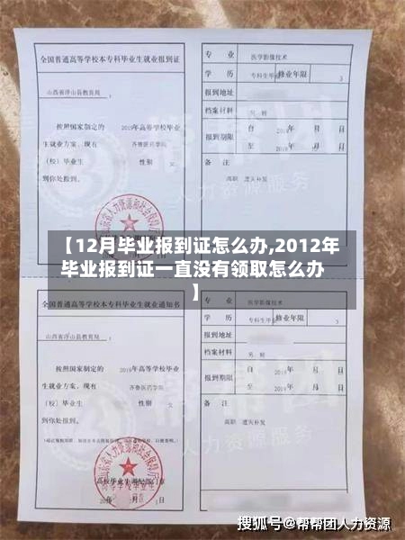 【12月毕业报到证怎么办,2012年毕业报到证一直没有领取怎么办】