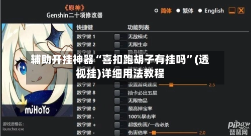 辅助开挂神器“喜扣跑胡子有挂吗”(透视挂)详细用法教程-第2张图片