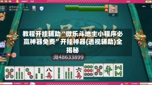教程开挂辅助“微乐斗地主小程序必赢神器免费	”开挂神器{透视辅助}全揭秘-第2张图片
