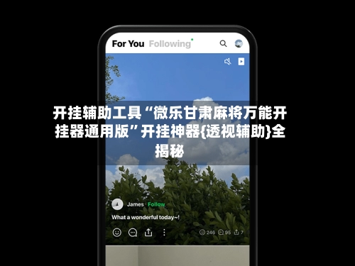 开挂辅助工具“微乐甘肃麻将万能开挂器通用版”开挂神器{透视辅助}全揭秘