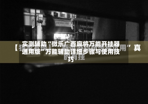 实测辅助“微乐广西麻将万能开挂器通用版	”万能辅助详细步骤与使用技巧-第2张图片
