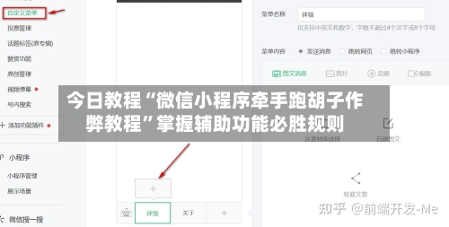 今日教程“微信小程序牵手跑胡子作弊教程”掌握辅助功能必胜规则