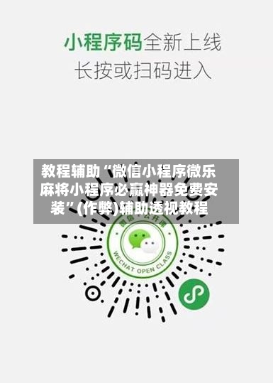 教程辅助“微信小程序微乐麻将小程序必赢神器免费安装”(作弊)辅助透视教程-第3张图片