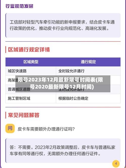 限号2023年12月最新限号时间表(限号2020最新限号12月时间)-第2张图片