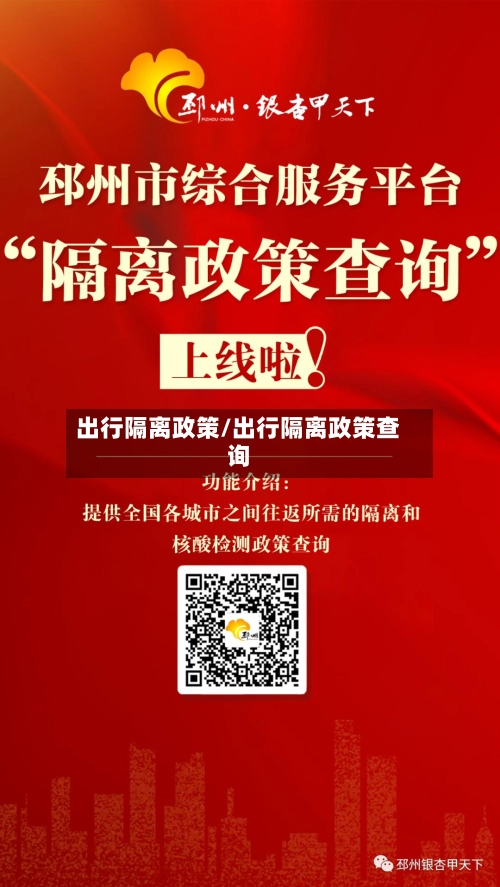 出行隔离政策/出行隔离政策查询