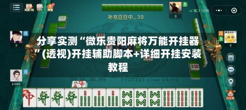 分享实测“微乐贵阳麻将万能开挂器”(透视)开挂辅助脚本+详细开挂安装教程-第2张图片