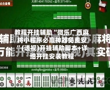 教程开挂辅助“微乐广西麻将小程序必赢神器免费安”(透视)开挂辅助脚本+详细开挂安装教程-第2张图片