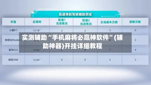 实测辅助“手机麻将必赢神软件”(辅助神器)开挂详细教程