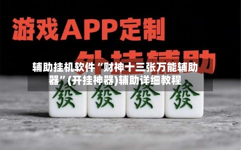 辅助挂机软件“财神十三张万能辅助器”(开挂神器)辅助详细教程-第3张图片