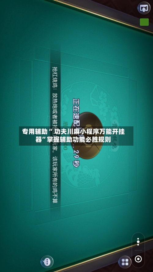 专用辅助“ 功夫川麻小程序万能开挂器	”掌握辅助功能必胜规则-第2张图片