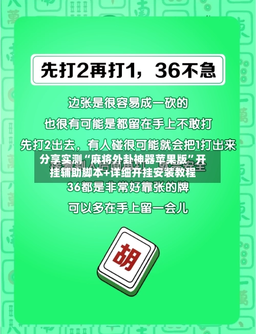 分享实测“麻将外卦神器苹果版”开挂辅助脚本+详细开挂安装教程-第2张图片