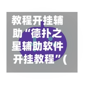 教程开挂辅助“德扑之星辅助软件开挂教程”(透视)开挂辅助脚本+详细开挂安装教程-第2张图片