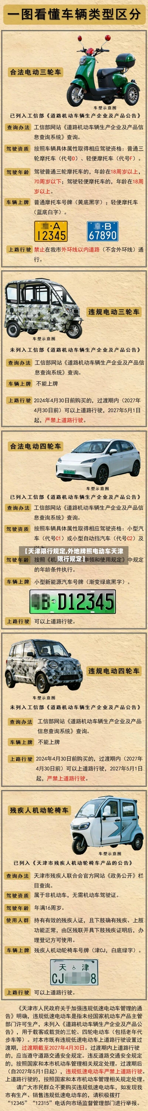 【天津限行规定,外地牌照电动车天津限行规定】