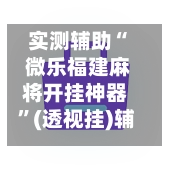 实测辅助“ 微乐福建麻将开挂神器”(透视挂)辅助下载教程-第2张图片