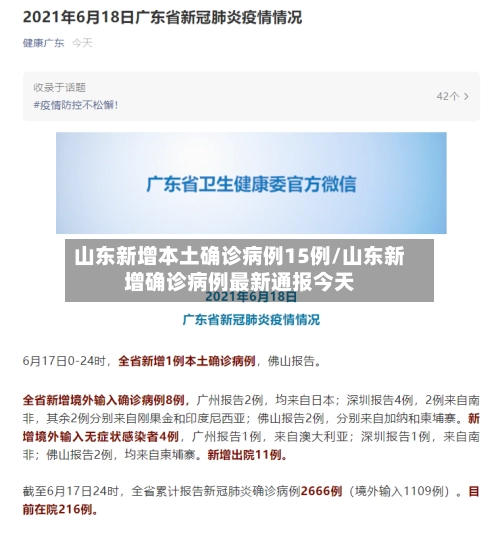 山东新增本土确诊病例15例/山东新增确诊病例最新通报今天