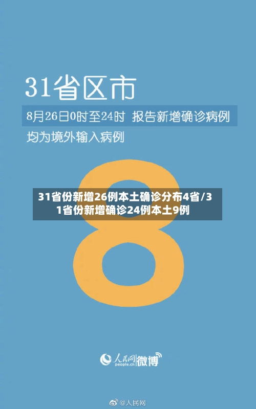 31省份新增26例本土确诊分布4省/31省份新增确诊24例本土9例