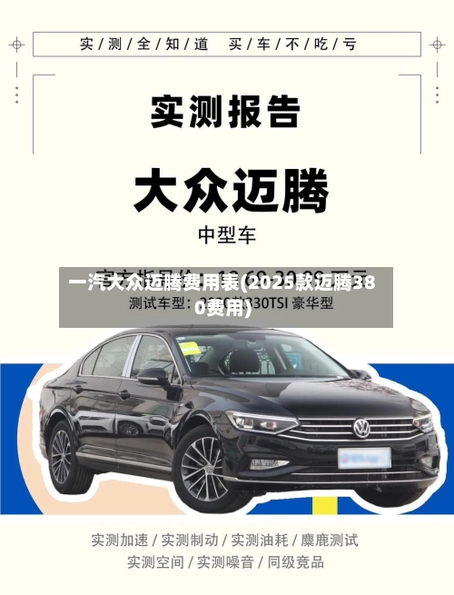 一汽大众迈腾费用表(2025款迈腾380费用)
