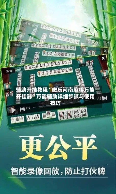 辅助开挂教程“微乐河南麻将万能开挂器”万能辅助详细步骤与使用技巧-第3张图片