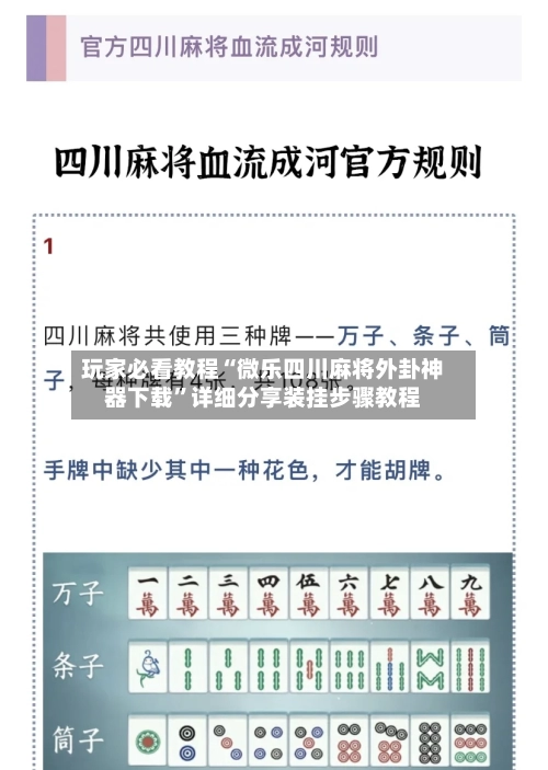 玩家必看教程“微乐四川麻将外卦神器下载”详细分享装挂步骤教程-第3张图片