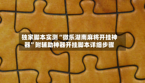 独家脚本实测“微乐湖南麻将开挂神器”附辅助神器开挂脚本详细步骤-第3张图片