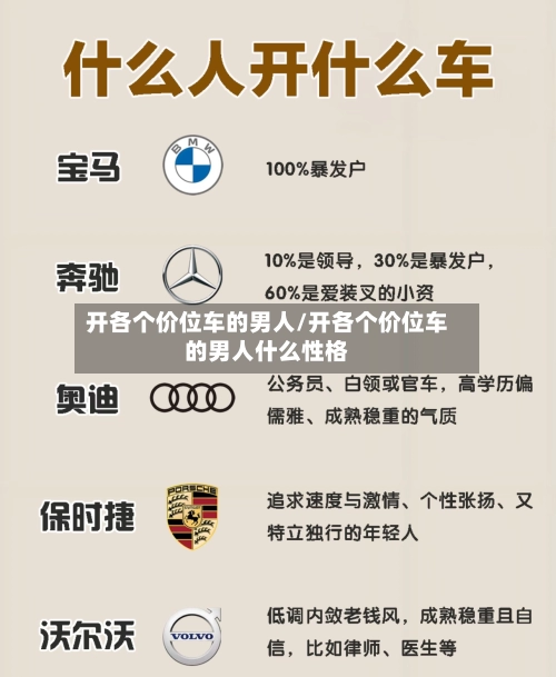 开各个价位车的男人/开各个价位车的男人什么性格