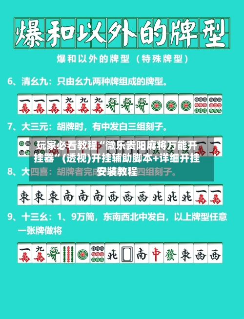 玩家必看教程“微乐贵阳麻将万能开挂器”(透视)开挂辅助脚本+详细开挂安装教程-第2张图片