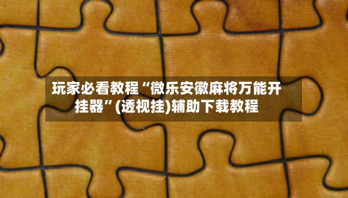 玩家必看教程“微乐安徽麻将万能开挂器	”(透视挂)辅助下载教程-第2张图片