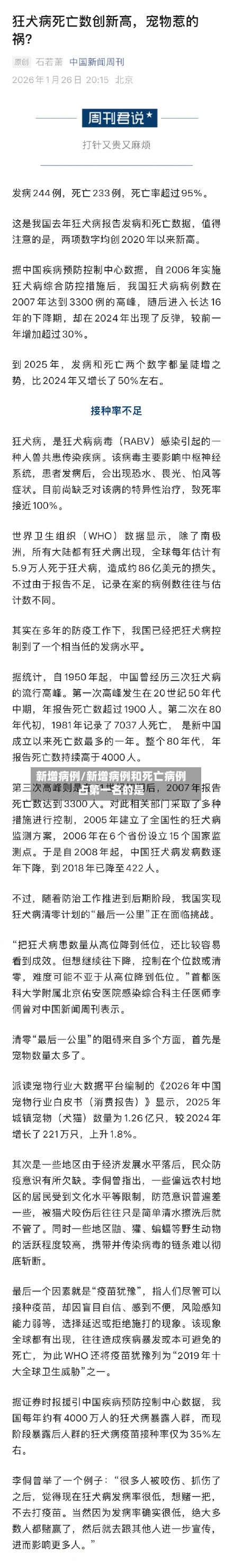 新增病例/新增病例和死亡病例占第一名的是