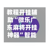 教程开挂辅助“微乐广东麻将开挂神器”智能辅助工具使用教程-第2张图片