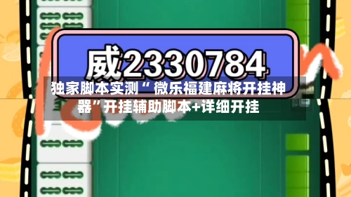独家脚本实测“ 微乐福建麻将开挂神器	”开挂辅助脚本+详细开挂-第2张图片