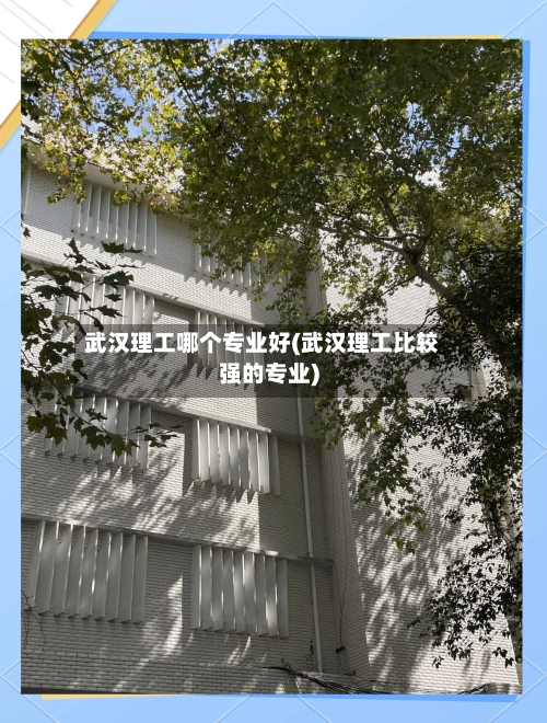 武汉理工哪个专业好(武汉理工比较强的专业)-第2张图片