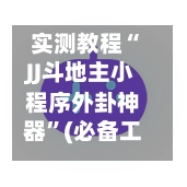 实测教程“JJ斗地主小程序外卦神器”(必备工具)辅助教学-第2张图片