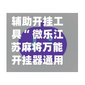 辅助开挂工具“ 微乐江苏麻将万能开挂器通用版”(必备工具)辅助教学-第2张图片
