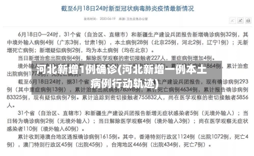 河北新增1例确诊(河北新增一例本土病例行动轨迹)-第2张图片