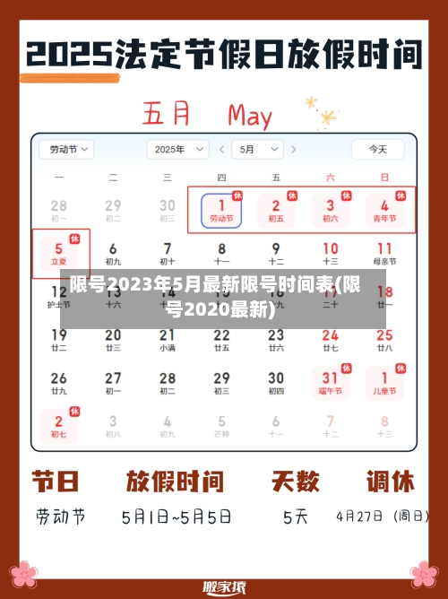 限号2023年5月最新限号时间表(限号2020最新)