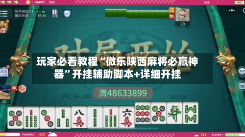 玩家必看教程“微乐陕西麻将必赢神器”开挂辅助脚本+详细开挂-第2张图片