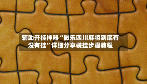 辅助开挂神器“微乐四川麻将到底有没有挂”详细分享装挂步骤教程-第2张图片