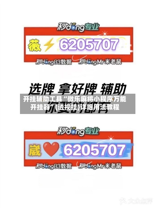 开挂辅助工具“微乐麻将小程序万能开挂器”(透视挂)详细用法教程