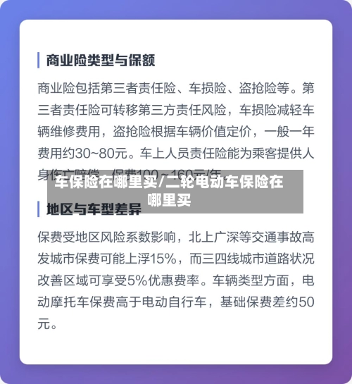 车保险在哪里买/二轮电动车保险在哪里买-第2张图片