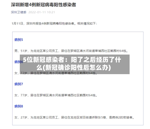 5位新冠感染者：阳了之后经历了什么(新冠确诊阳性后怎么办)
