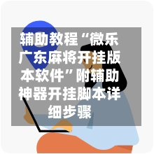 辅助教程“微乐广东麻将开挂版本软件”附辅助神器开挂脚本详细步骤