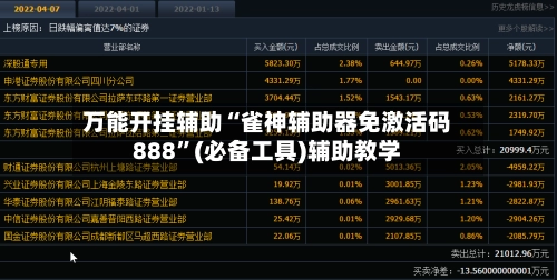 万能开挂辅助“雀神辅助器免激活码888”(必备工具)辅助教学-第3张图片