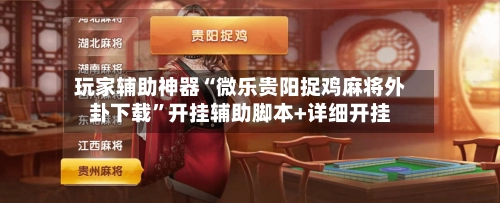 玩家辅助神器“微乐贵阳捉鸡麻将外卦下载	”开挂辅助脚本+详细开挂-第2张图片