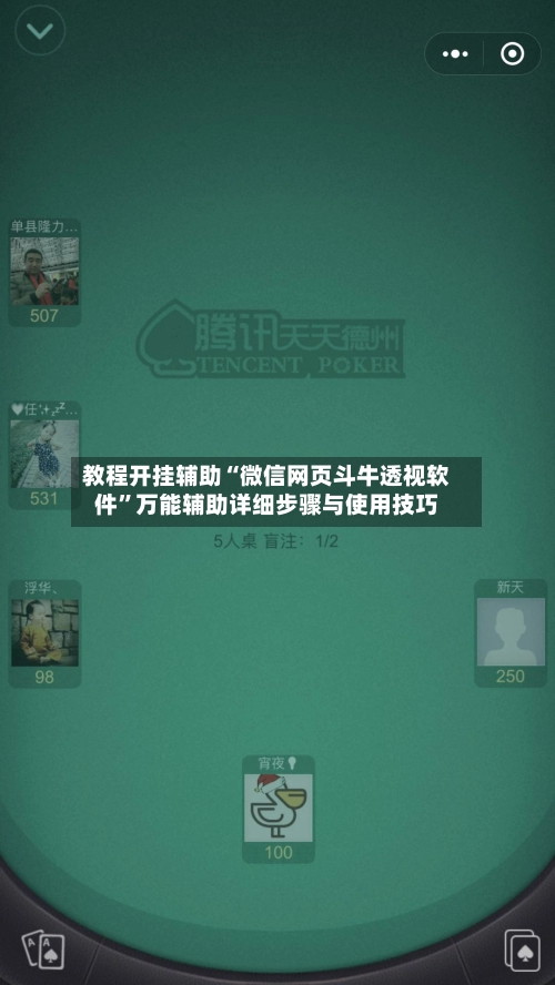 教程开挂辅助“微信网页斗牛透视软件”万能辅助详细步骤与使用技巧-第3张图片